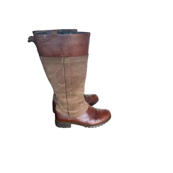 Clarks Neeve Ella Gotetex Knee Hogh Brown Riding  Boots 5 - Picture 7 of 16